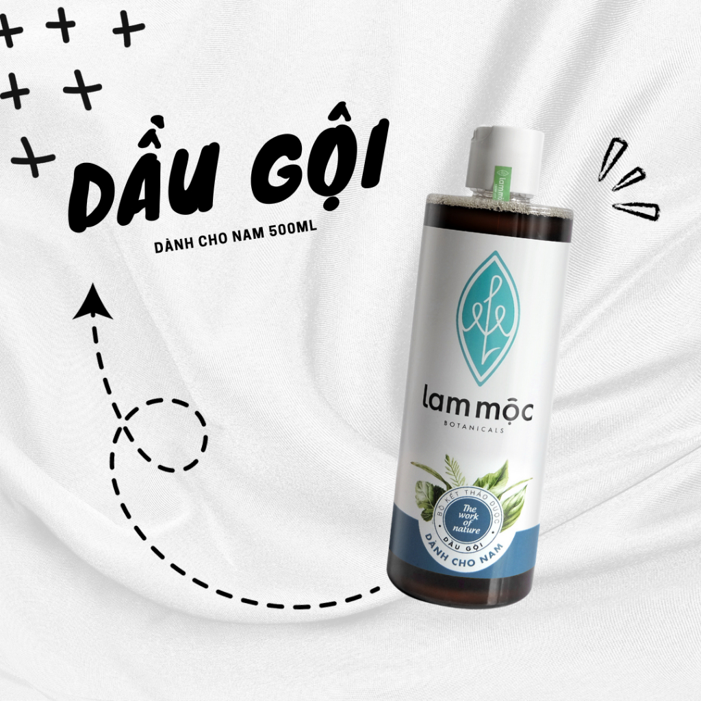 [GIẢM NHỜN,KÍCH MỌC TÓC CHO NAM]-Dầu Gội Bồ Kết Lam Mộc - Tóc Nam - 500ml