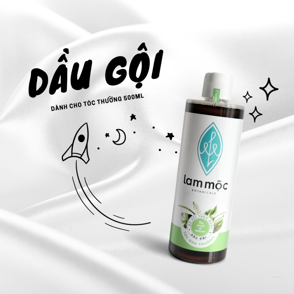-Dầu gội bồ kết Lam Mộc - tóc thường -500ml