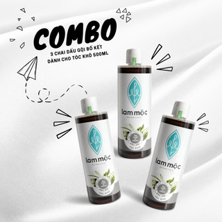 Combo 3 dầu gội bồ kết Lam Mộc - 500ml