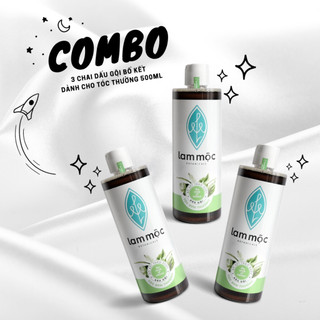 Combo 3 dầu gội bồ kết lam mộc - 500ml