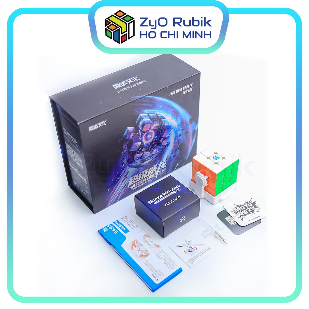 Rubik 3x3 Moyu Super Weilong Ballcore UV 3 Phiên Bản Magnetic/ Maglev/ UV- Rubic Đồ Chơi Trí Tuệ- Zyo Rubik