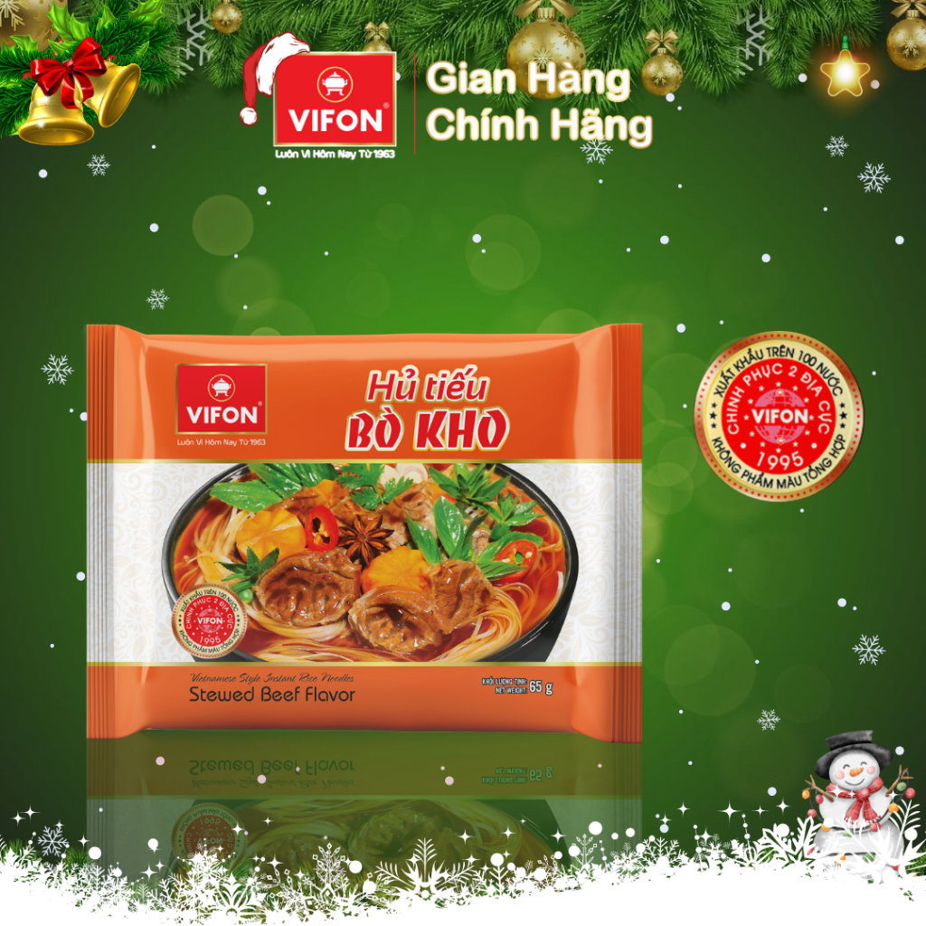 Thùng 30 gói Hủ Tiếu Bò Kho VIFON 65g/Gói