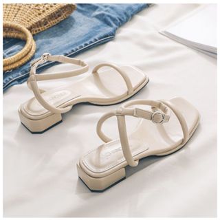   FORM RỘNG  Sandal quai hậu quai mảnh đế vuông 3cm phong cách đơn giản xinh xắn cho nữ - Mã SD88 