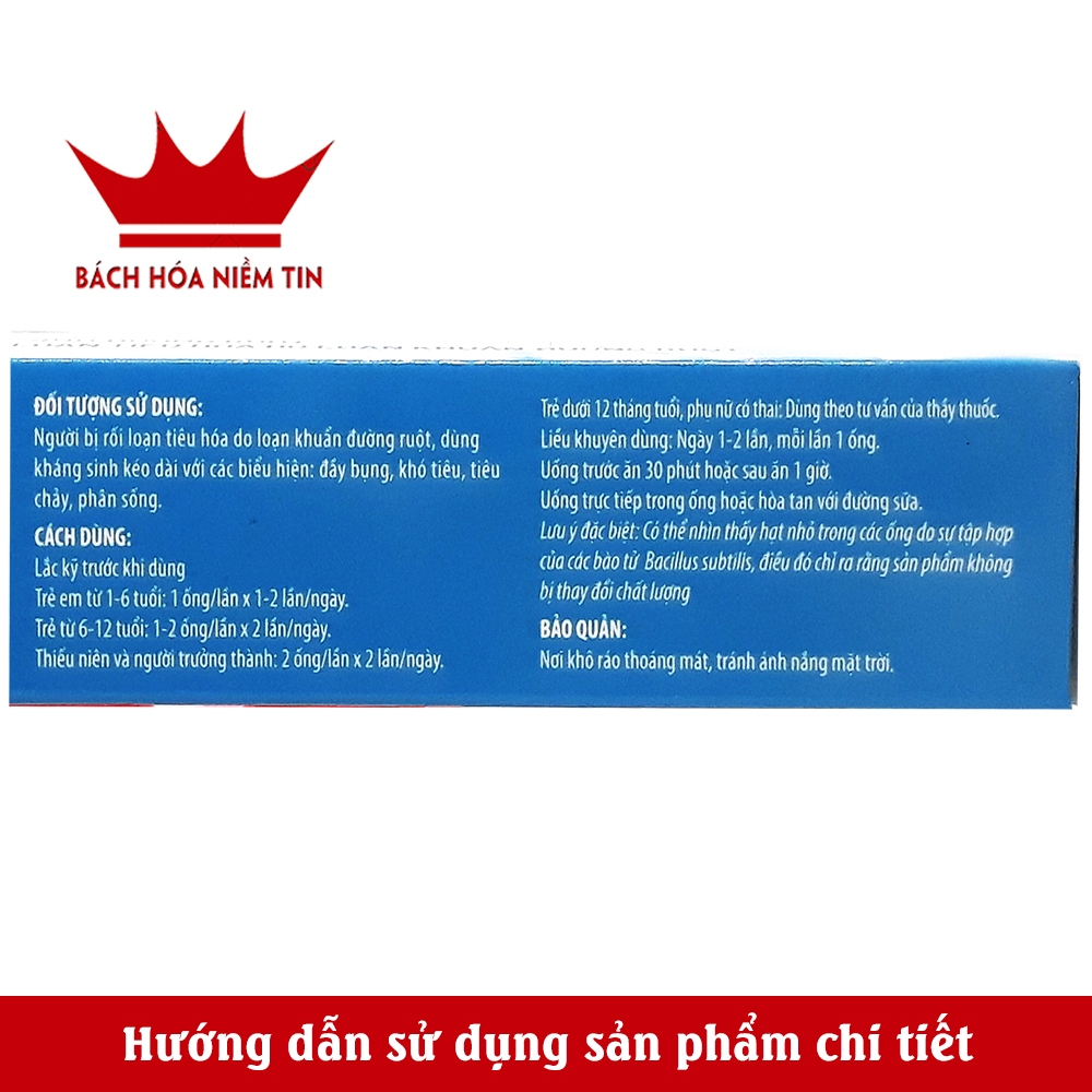 Men tiêu hóa cho bé giảm rối loạn đường ruột - vi sinh Entero Min giảm táo bón tiêu chảy - Hộp 20 ống - hàng chính hãng