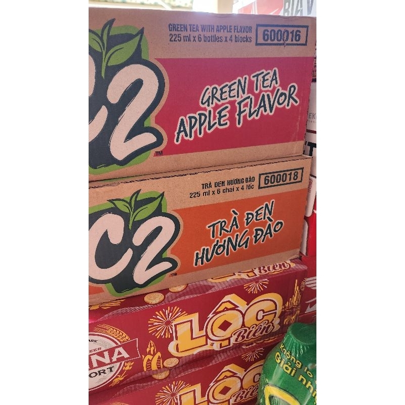 Lốc 6 chai C2 Trà Đào 225ml