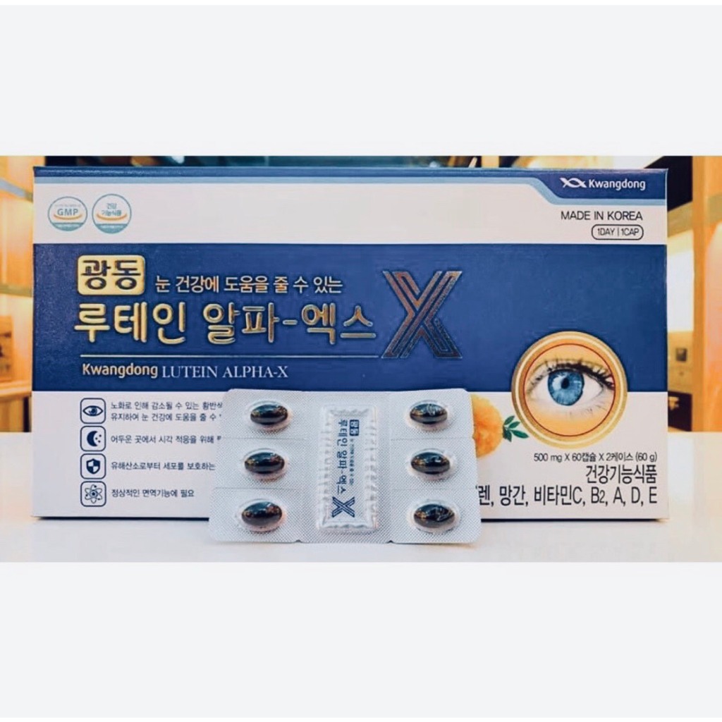 Viên Bổ Mắt Kwangdong LUTEIN ALPHA-X Hàn Quốc Hộp 120 Viên