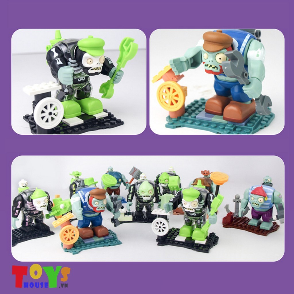 Mô hình lắp ráp zombie PvZ phong cách Lego