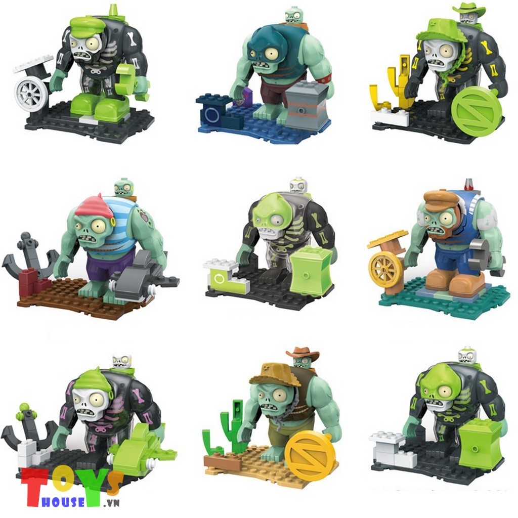 Mô hình lắp ráp zombie PvZ phong cách Lego