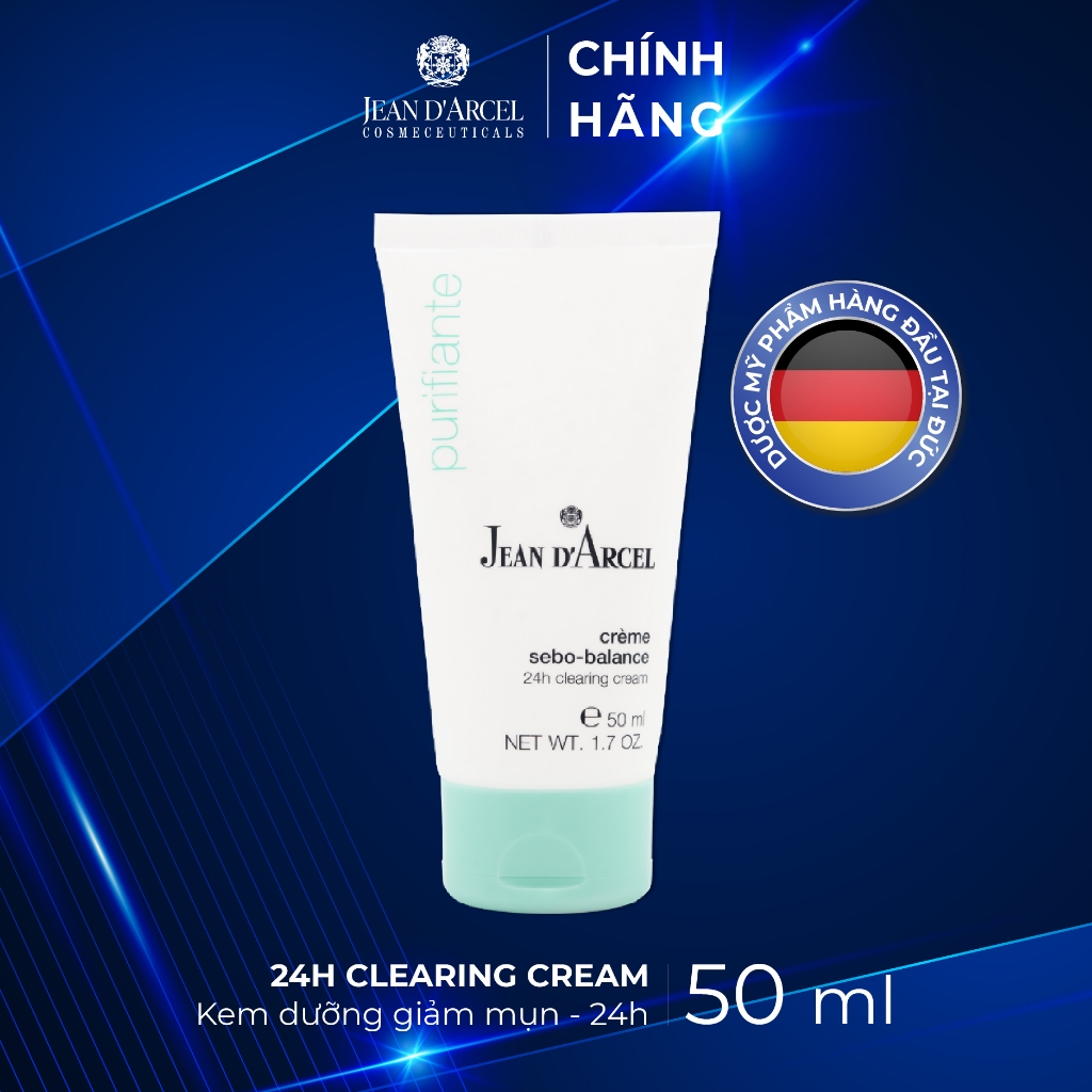 J10 Kem dưỡng giúp giảm mụn Purifiante - 24h Clearing Cream 50ml - Jean d'Arcel