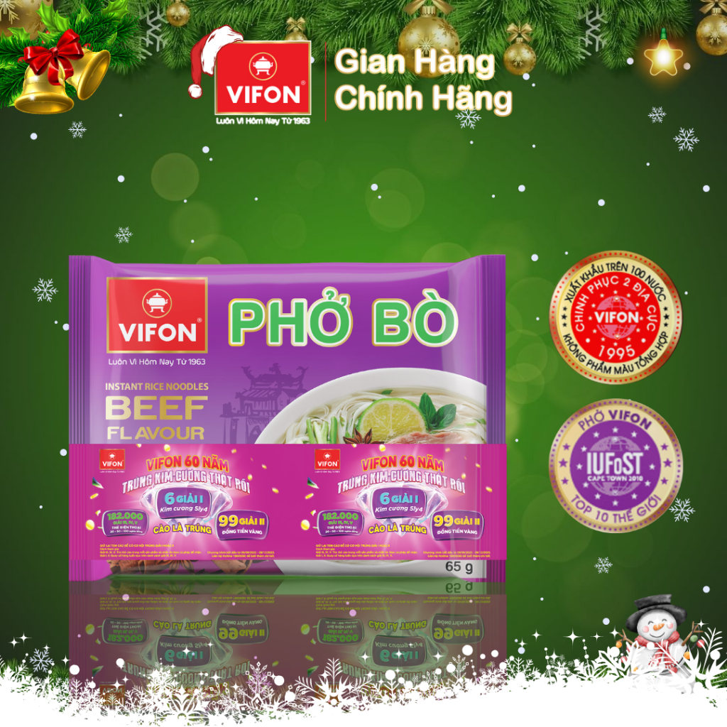 Thùng 30 gói Phở Bò VIFON 65g / Gói