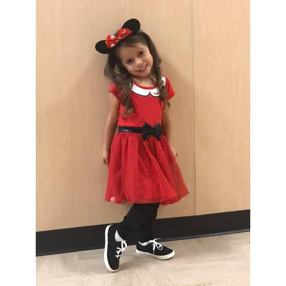 Váy tutu cho bé gái 2 tuổi màu đỏ hóa trang Minnie váy đầm xuất dư cho bé