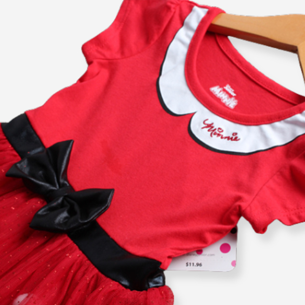 Váy tutu cho bé gái 2 tuổi màu đỏ hóa trang Minnie váy đầm xuất dư cho bé