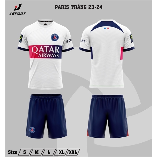 Bộ quần áo bóng đá PSG trắng sân khách JP-2024