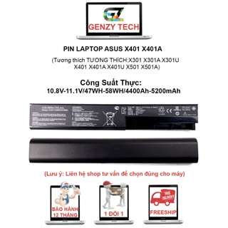 Pin laptop asus x401 x401a x401u a31-x401 a32-x401 x301 x301a x301u - pin asus x401 11.8v 58wh 4400mah - bh 12 tháng