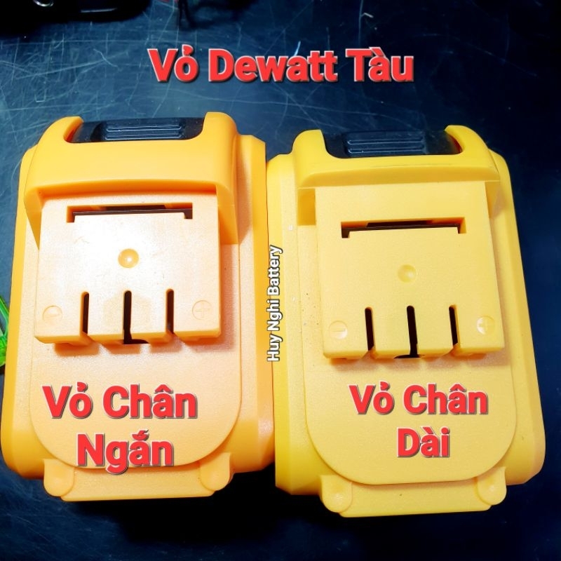 Vỏ Pin Dewalt Tàu Chân Ngắn  - Đóng Được 10 Cell 18650 - Có Led Báo Pin