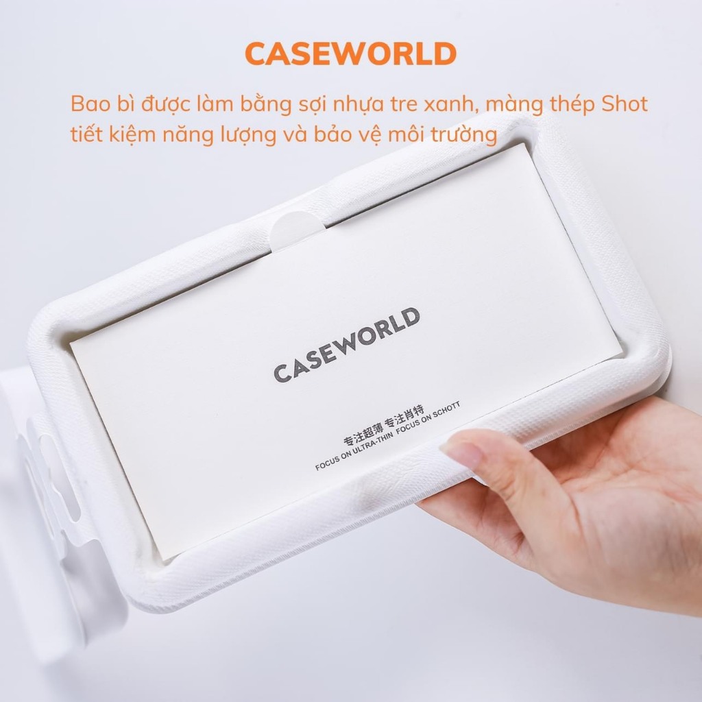 Siêu kính cường lực full màn hình CaseWorld Glass 0.33mm bảo vệ màng loa cho IPhone, 15  ProMax, 14 Plus , 13 trong suốt