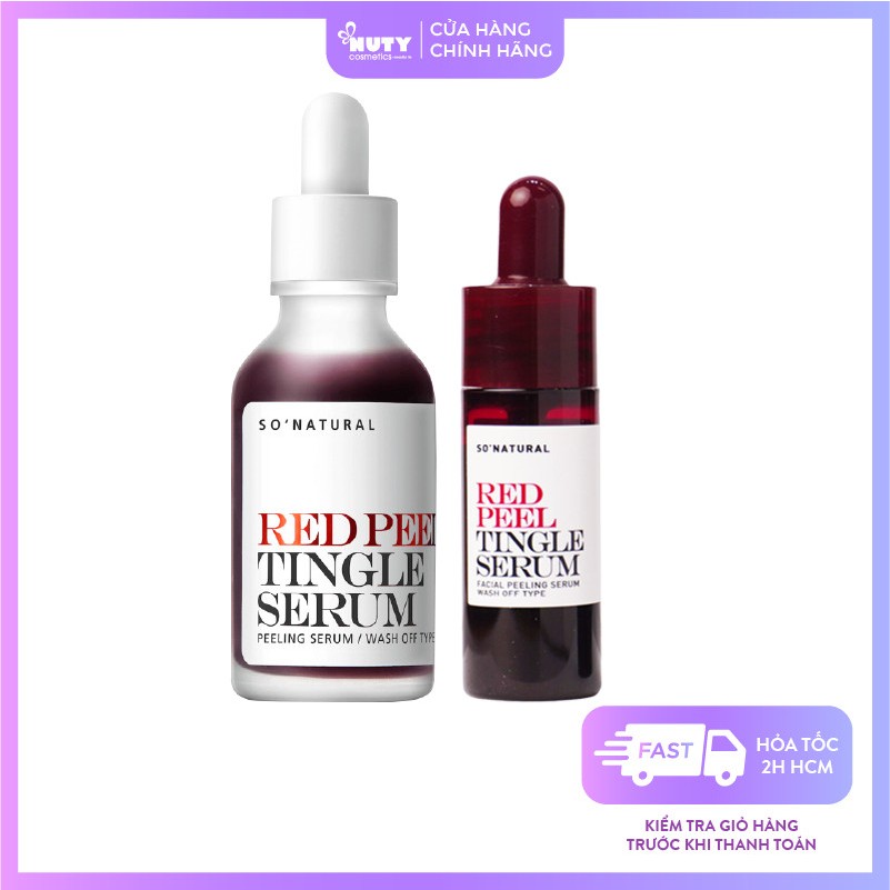 [PHIÊN BẢN MỚI 11ml] Tinh Chất Tái Tạo Da So’ Natural Red Peel Tingle Serum (35ml)
