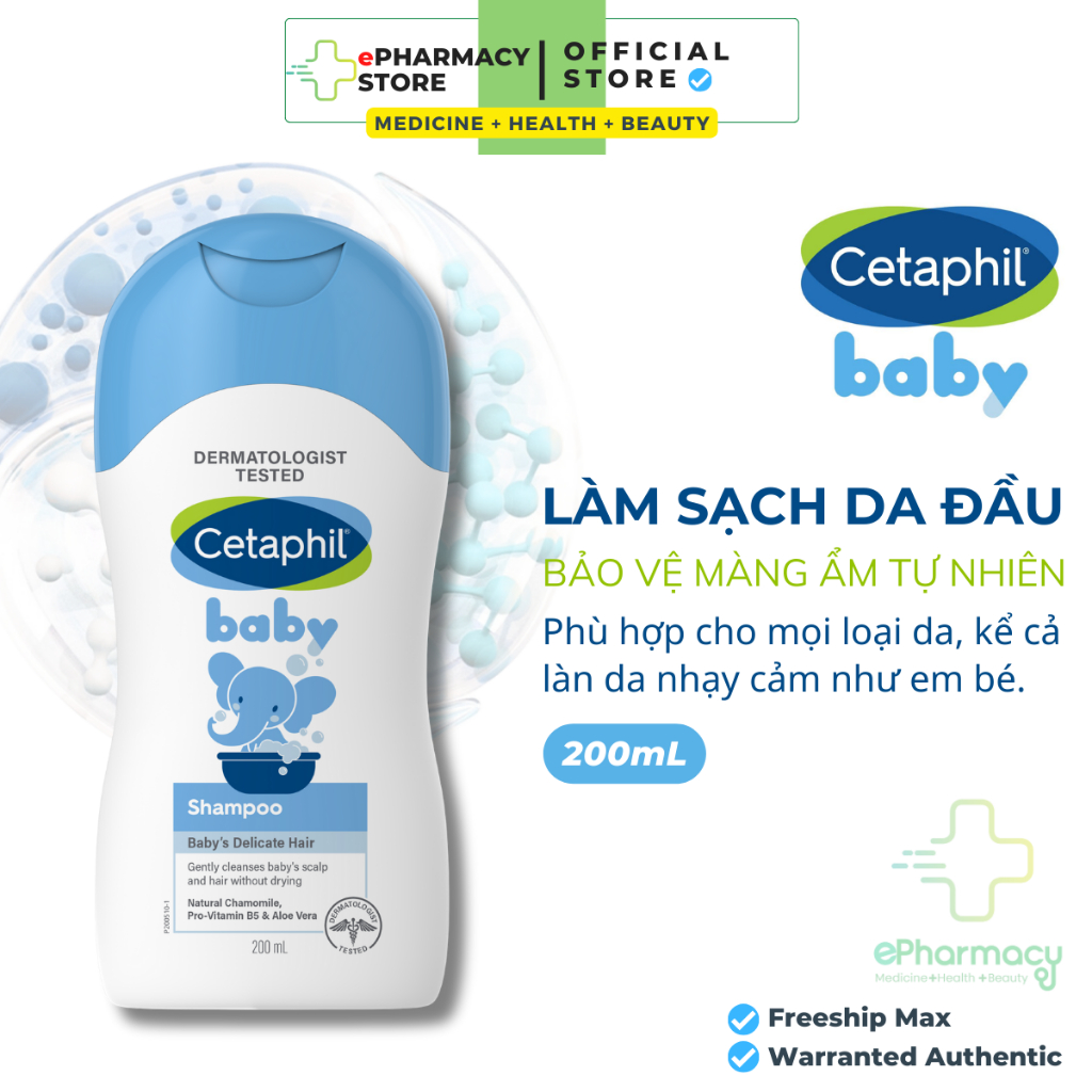 Dầu gội Cetaphil cho bé - Dầu gội Cetaphil Baby Shampoo 200ml