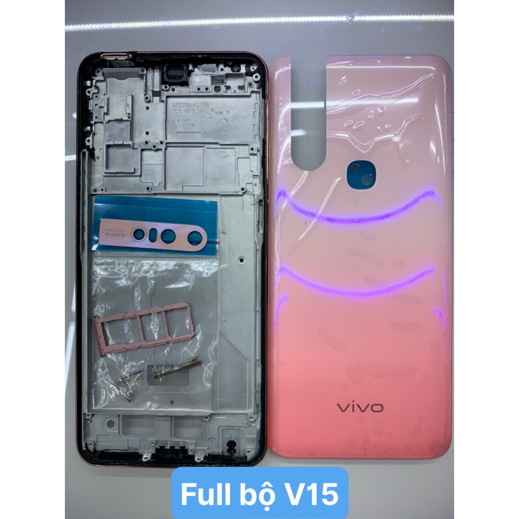 Bộ xương vỏ vivo V15 gồm khung sườn, lưng, kính cam rời, phím bấm, khay sim - Lưng vivo V15