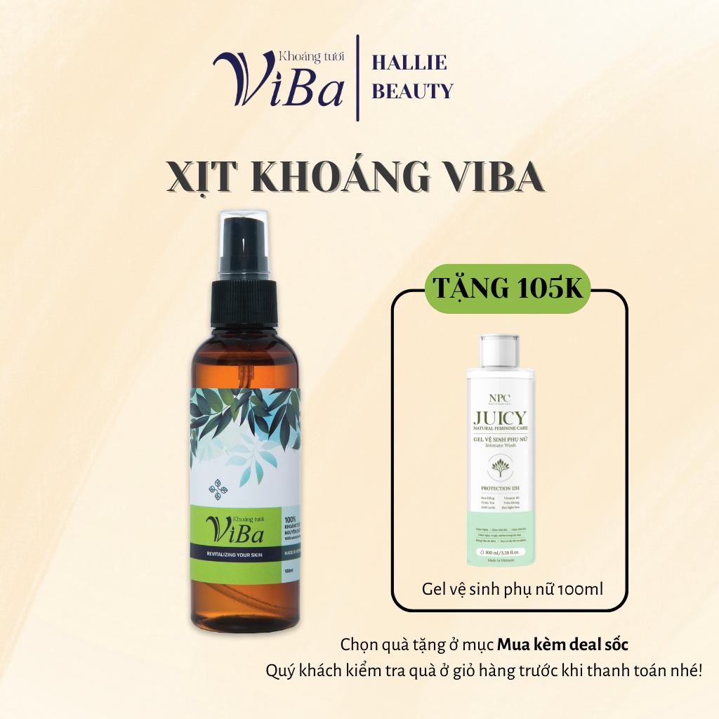 VIBA xịt khoáng dưỡng ẩm, cân bằng cho da dầu mụn, da khô, da nhạy cảm 100ml/250ml