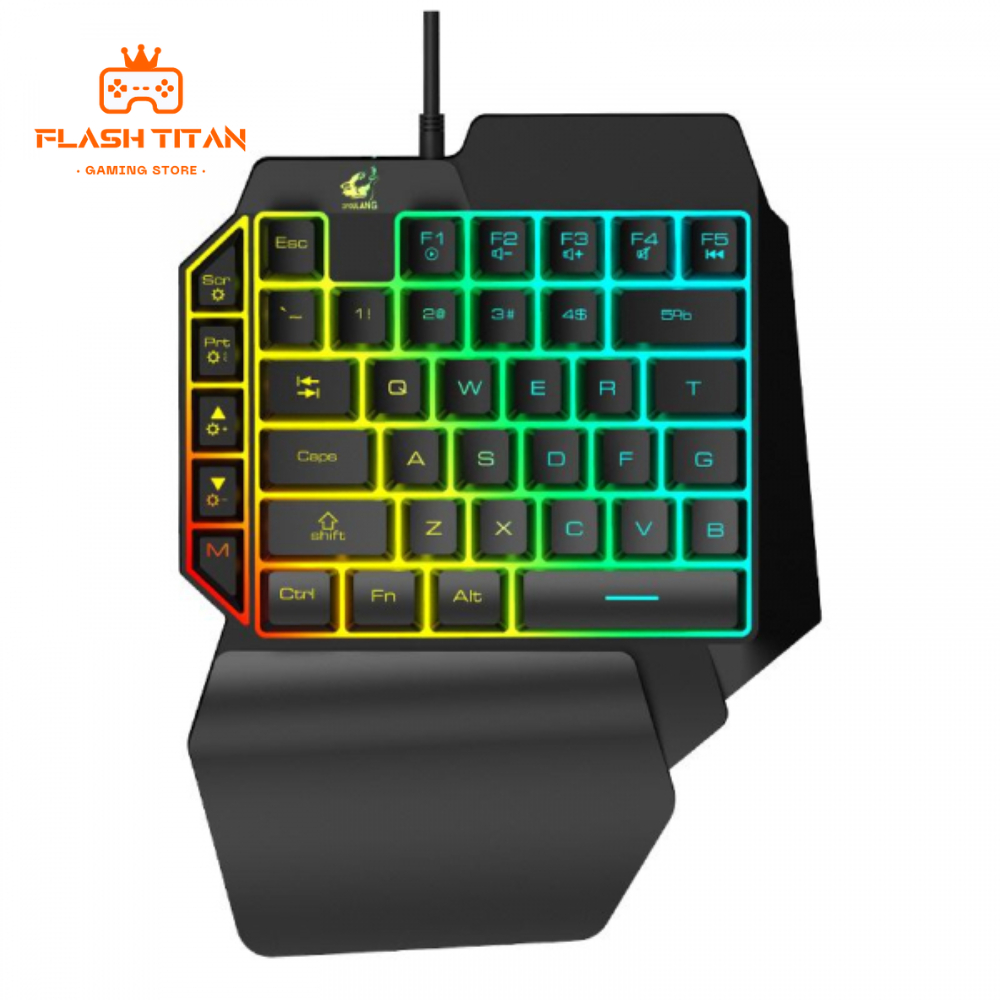 Bàn phím gaming giả cơ Free Wolf K15 Dragon X3 Led 7 màu siêu nhỏ gọn - Hỗ trợ chơi game trên máy tính, điện thoại