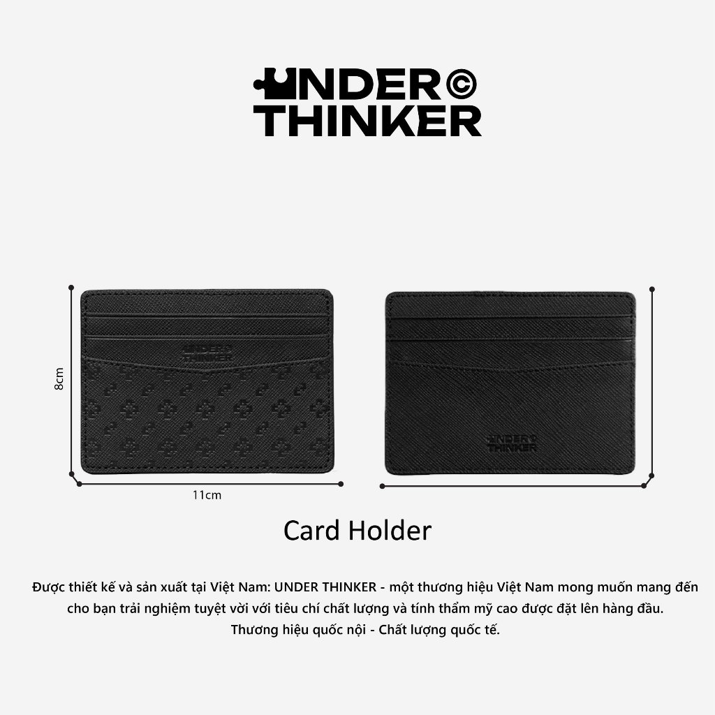 VÍ Da Nam Nữ Monogram Card Holder Dập Chìm Cao Cấp Chính Hãng UnderThinker