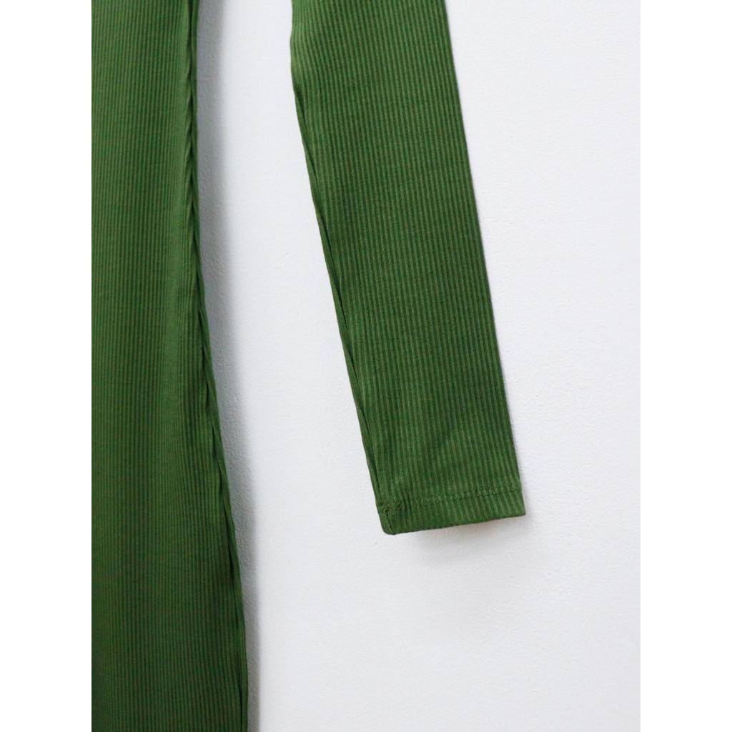 C3839 - 	Jumsuit thun gân, cổ lọ, tay dài, trơn