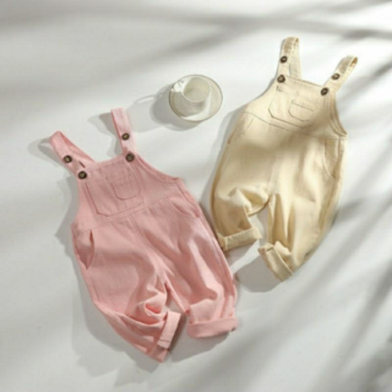 Quần yếm dài cho bé trai bé gái phong cách Hàn 7kg-20kg chất liệu mềm mại