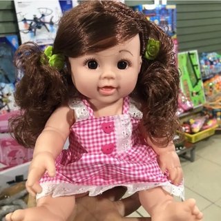 Búp Bê Biết Nói Biết Khóc Biết Cười bằng Cao Su chắc chắn,có mùi thơm,giao màu váy ngẫu nhiên- Búp Bê đồ chơi cho bé gái