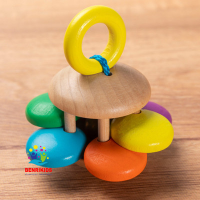 Đồ Chơi Gỗ Benrikids Xúc Xắc Lục Lạc Chuông Hình Trụ Cho Trẻ Sơ Sinh