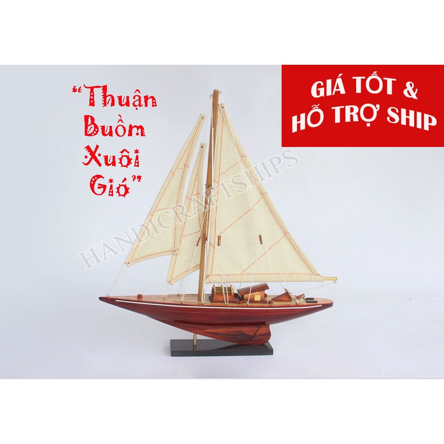 Thuyền Gỗ Trang Trí Shamrock 30cm (có video thuyền thật)