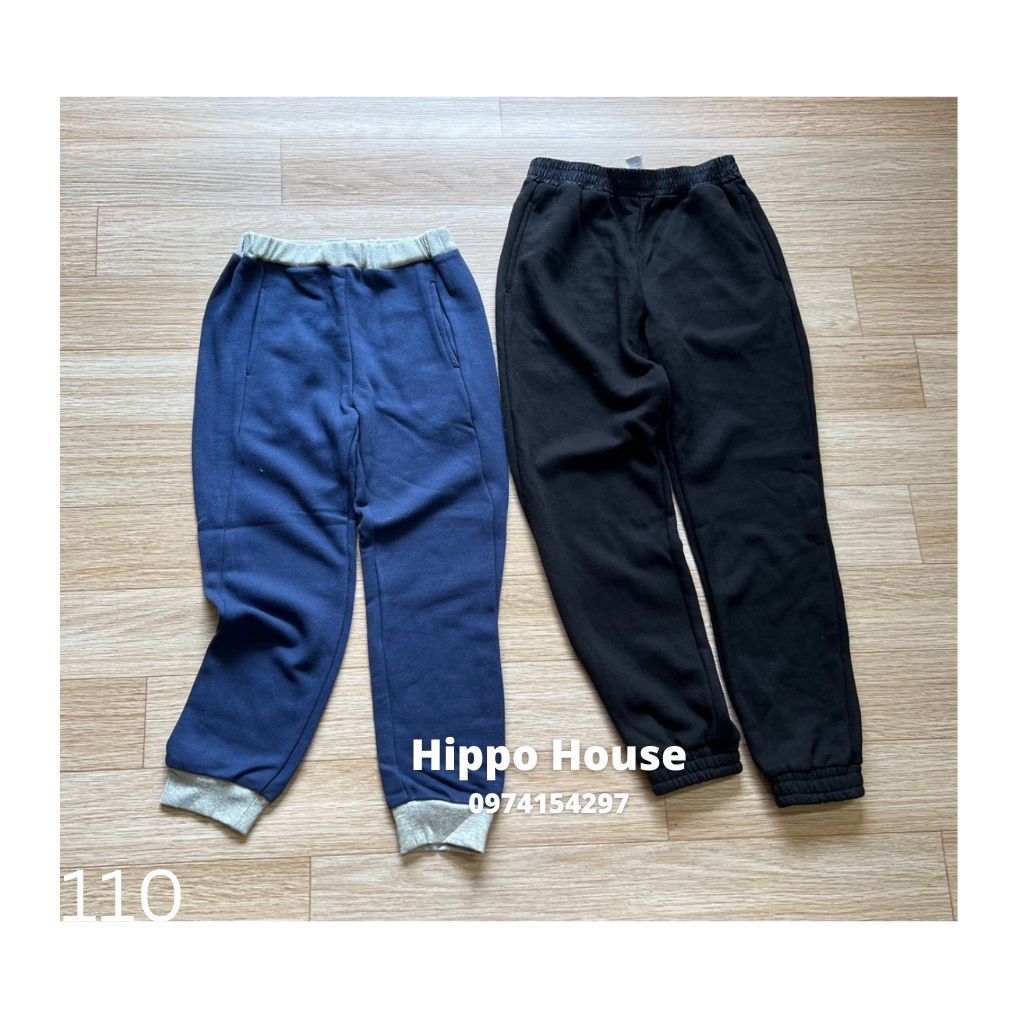 Quần Nỉ  Jogger Da Cá  Nỉ Bông Bé Trai Xuất Hàn  Hippo House Size 110 120 130 140 150