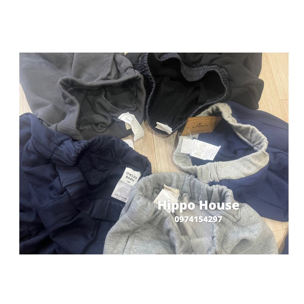 Quần Nỉ  Jogger Da Cá  Nỉ Bông Bé Trai Xuất Hàn  Hippo House Size 110 120 130 140 150