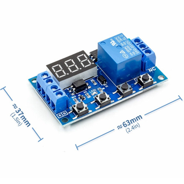Mạch hẹn giờ 0-999 phút dùng Relay M421 hoặc Dual MOS, 5V-36V đóng ngắt thiết bị
