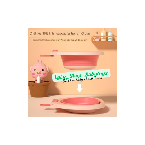 Chậu Rửa Mặt Cao cấp Gấp Gọn Hình Thú Ngộ Nghĩnh Cho Bé