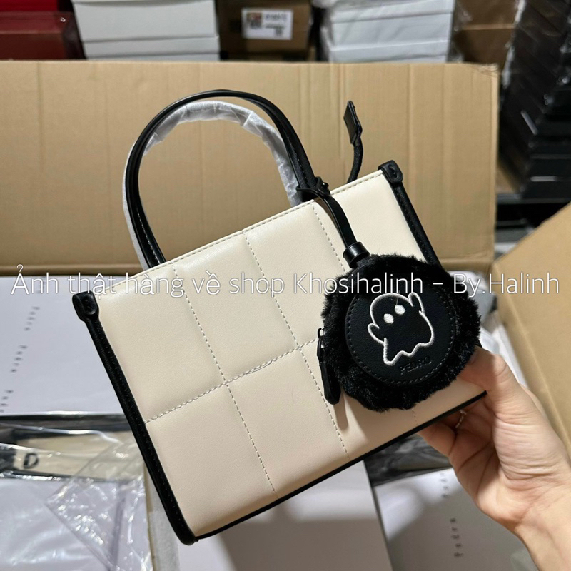 Túi PD Công Sở Ô Vuông size 20 Kèm Dây Đeo Chéo Xuất Xịn