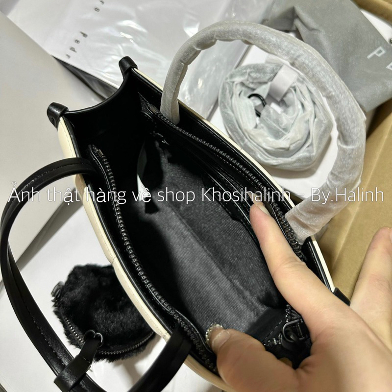 Túi PD Công Sở Ô Vuông size 20 Kèm Dây Đeo Chéo Xuất Xịn