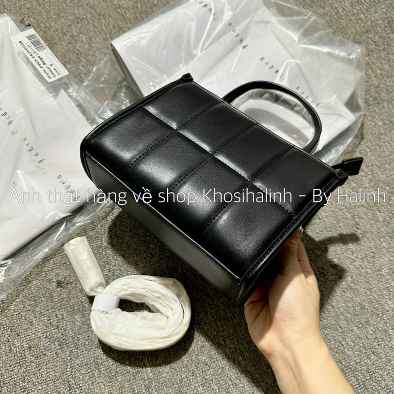 Túi PD Công Sở Ô Vuông size 20 Kèm Dây Đeo Chéo Xuất Xịn