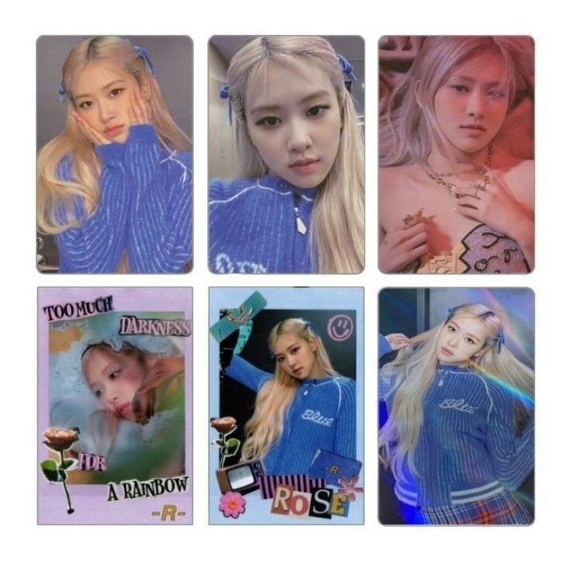 Set pre R off R ôm má card Blackpink off Rosé