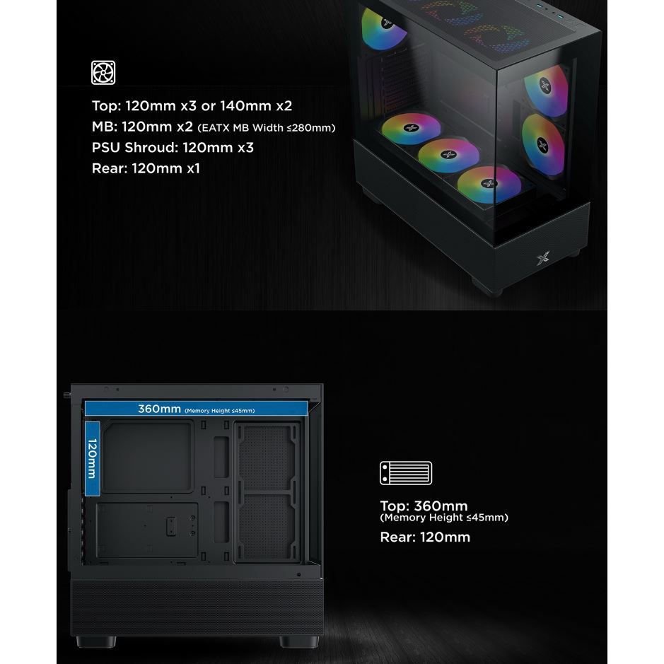 Vỏ Case XIGMATEK ENDORPHIN AIR BLACK