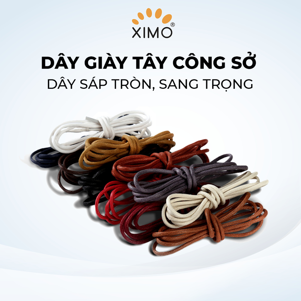 Dây Giày Tây, Dây Giày Sáp Dạng Tròn XIMO DGD01 (1 cặp)