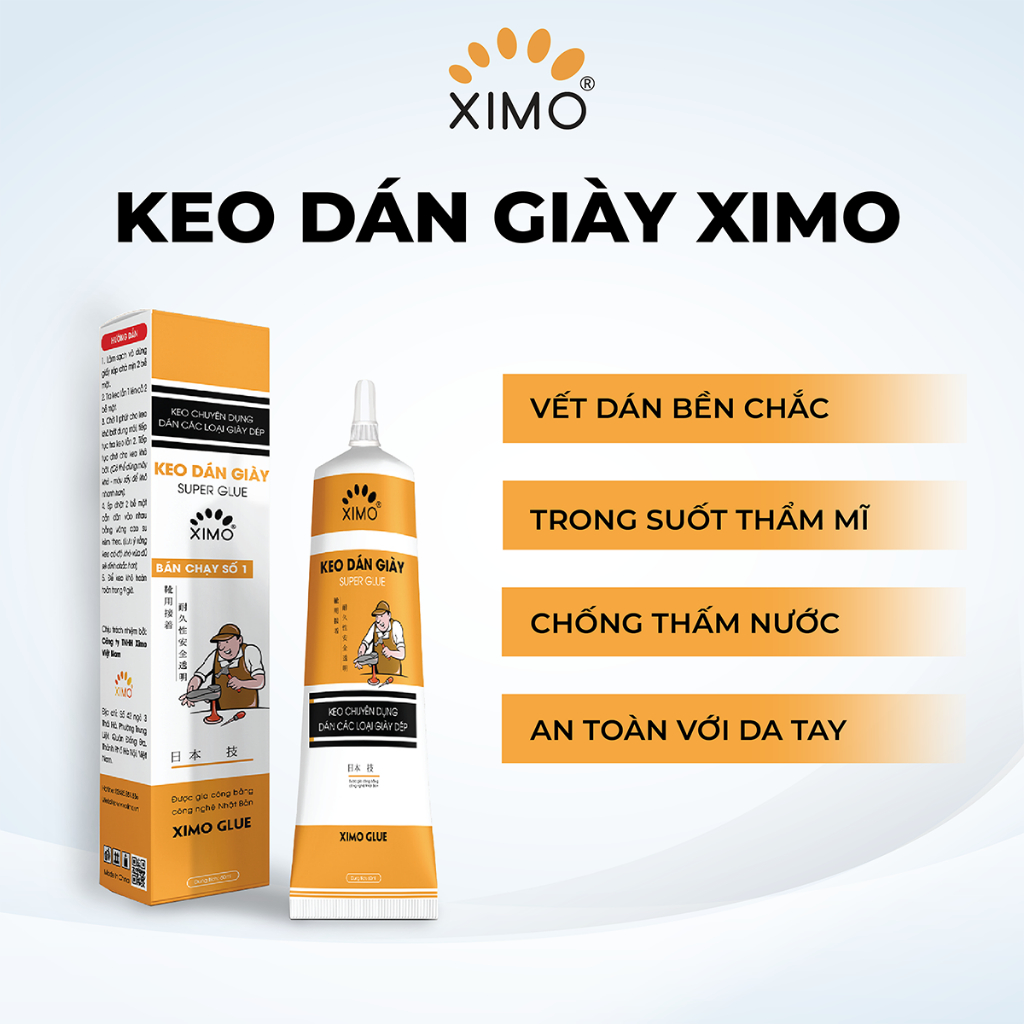 Keo Dán Giày Nhiệt Super Glue XIMO 110ml Siêu Dính Cao Cấp, Chống Nước Tốt KDG07