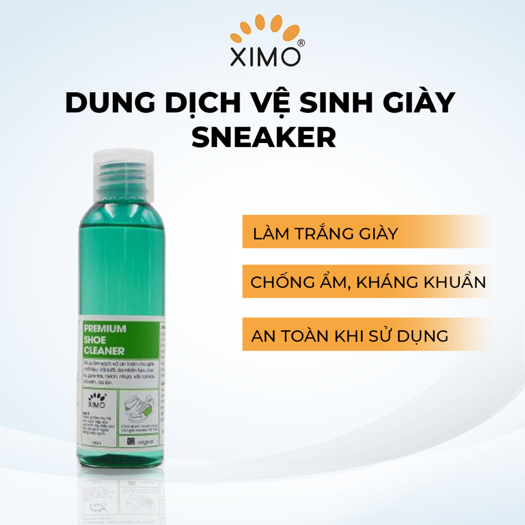 Chai Dung Dịch Vệ Sinh Giày Sneaker Premium Shoe Cleaner XIMO 120ml Làm Sạch Chuyên Sâu XXI05