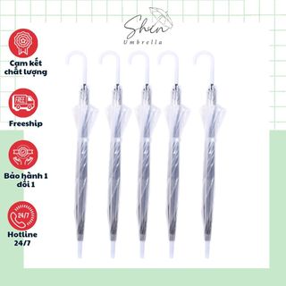 Combo 5 Ô Che Mưa, Dù Đi Mưa SHIN Trong Suốt Chụp Ảnh Sống Ảo Phong Cách Hàn Quốc