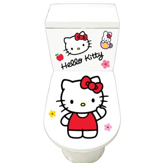Decal dán toilet hello kitty - trang trí nhà cửa