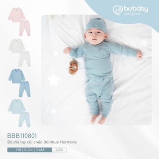 Bubaby - bộ dài tay cài chéo bambus bubaby - bdt273002