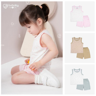 Bubaby - bộ sát nách cổ tròn bambus signature bubaby - bsn273001