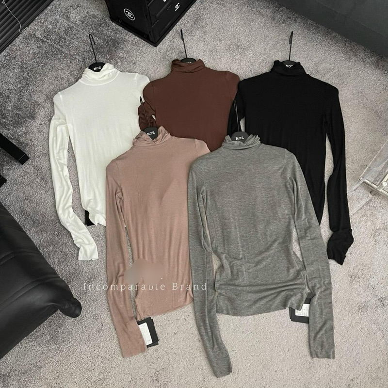 Áo thun ôm cổ lọ siêu co giãn chuẩn Linh Hoàng