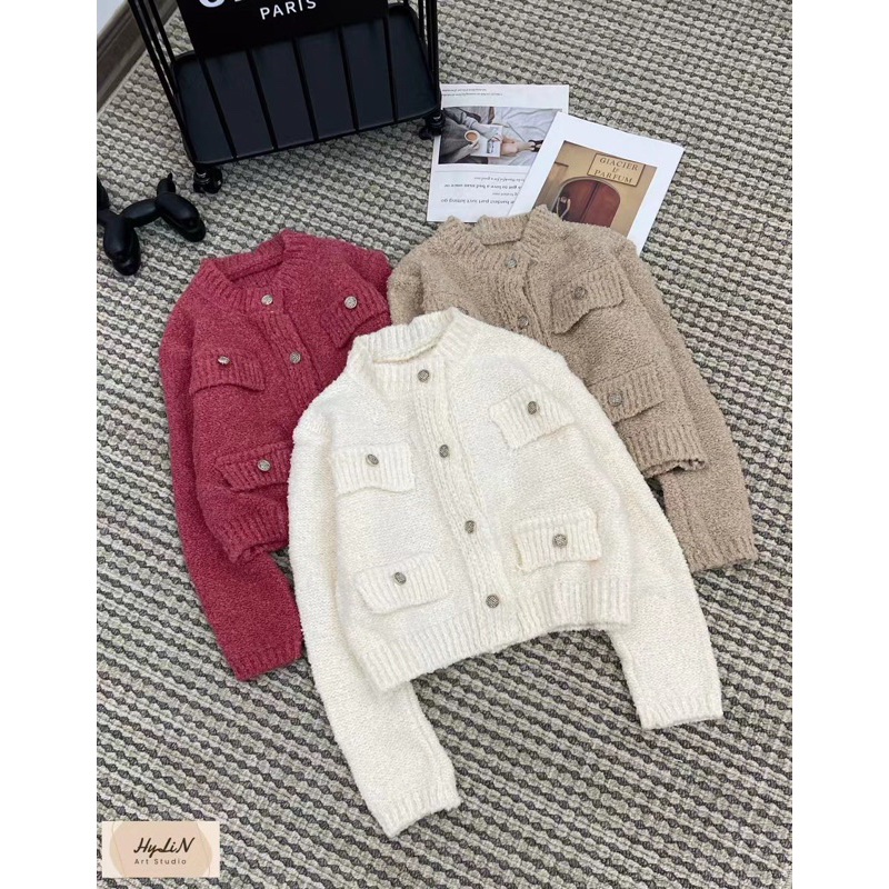 ÁO KHOÁC LEN GẠO 2 NẮP TÚI