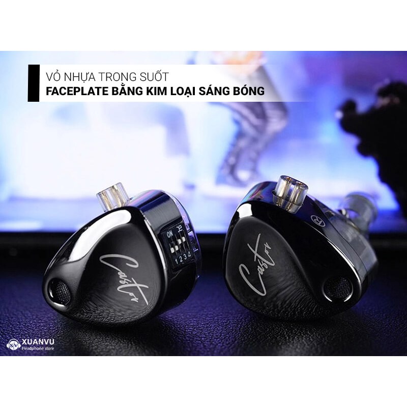 Tai nghe KZ Castor - có Mic, Thiết kế bóng bẩy ấn tượng với hai phiên bản màu  Bạc âm trung tính , màu Đen tăng bass